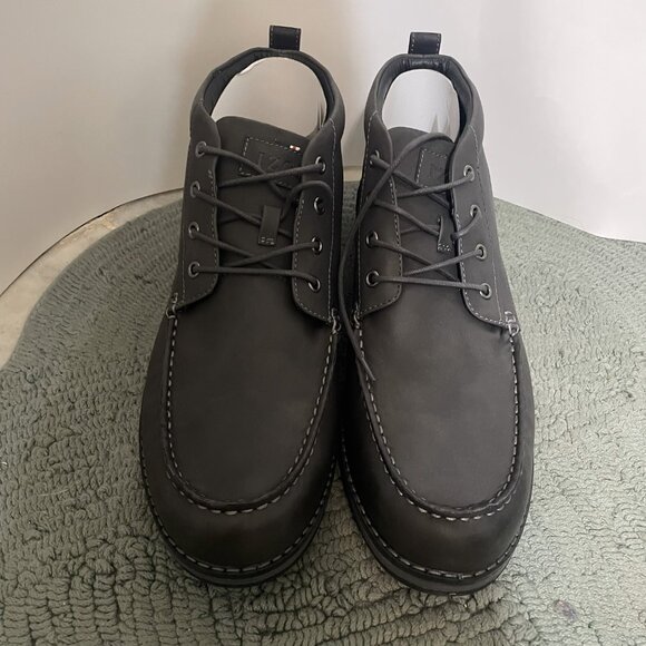IZOD Men's Larsson Boots Charcoal Size: 13 Memory Foam Lace up - Picture 2 of 5
